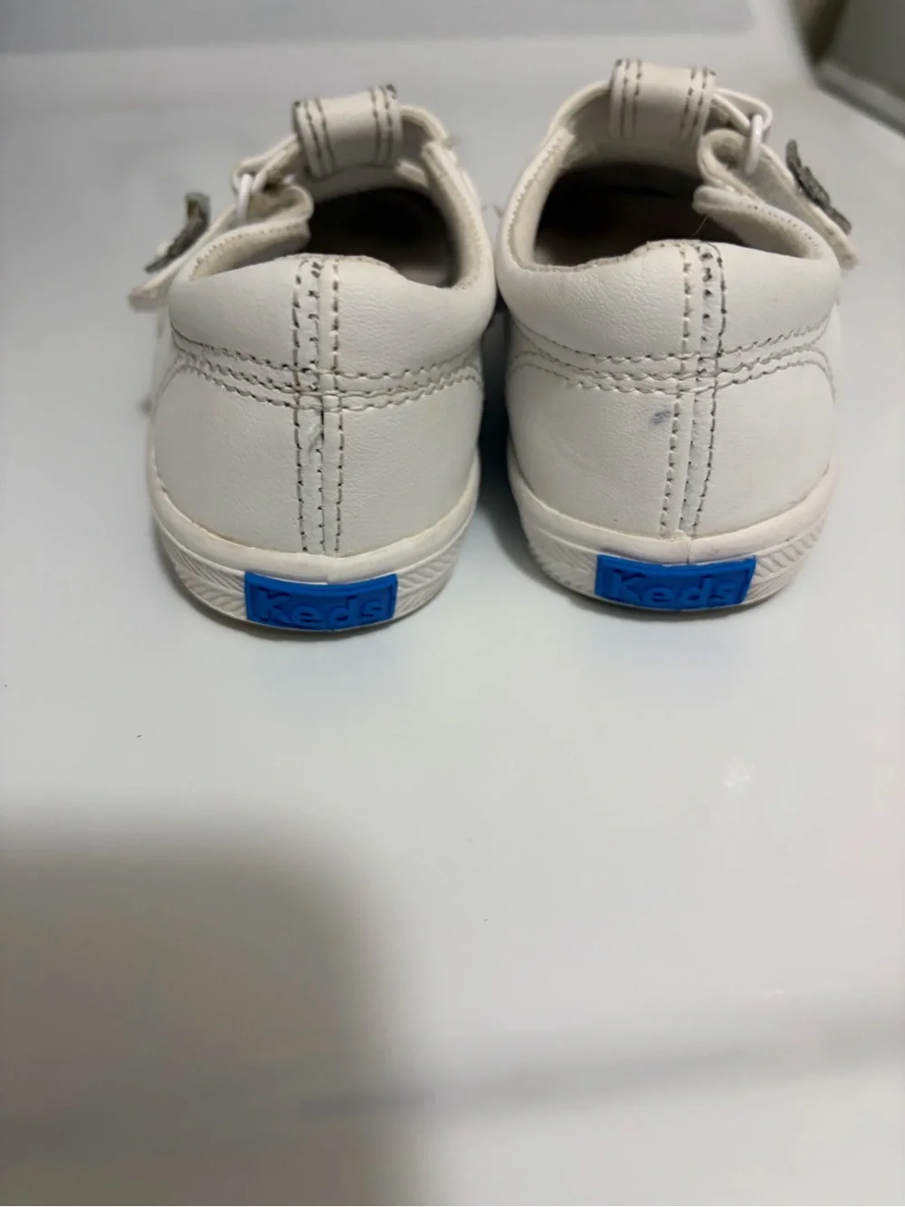 Keds White Mary Jane Shoe with Flower Strap